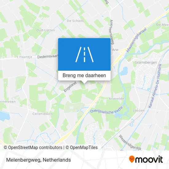 Melenbergweg kaart