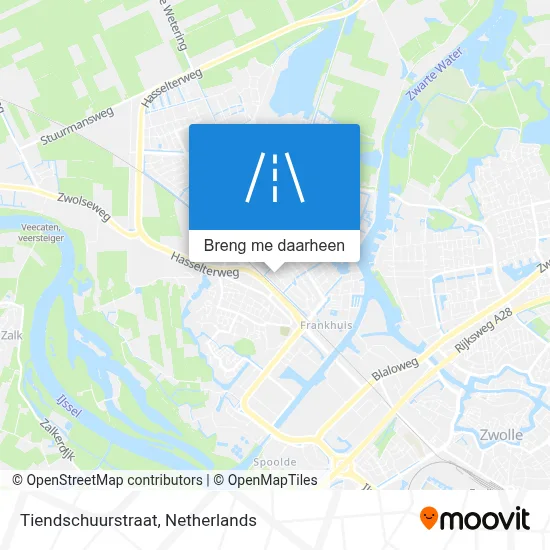 Tiendschuurstraat kaart