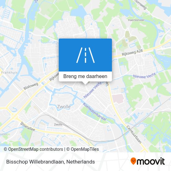 Bisschop Willebrandlaan kaart