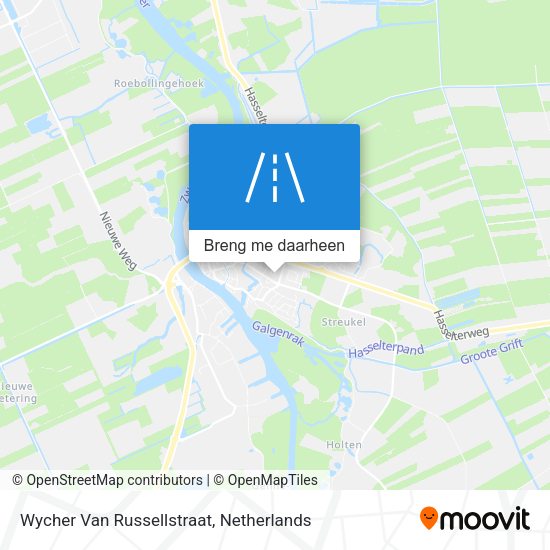 Wycher Van Russellstraat kaart