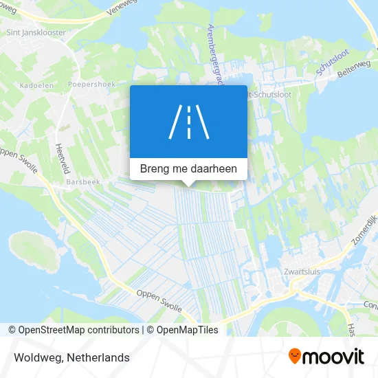Woldweg kaart