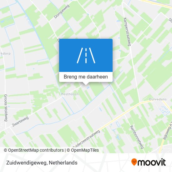 Zuidwendigeweg kaart