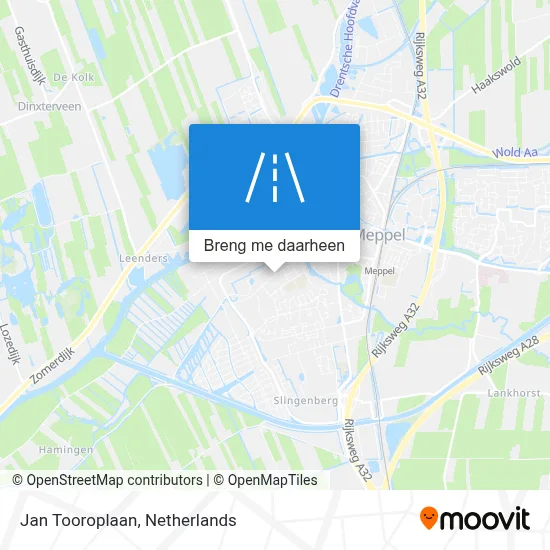 Jan Tooroplaan kaart