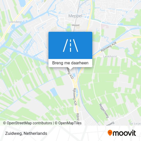 Zuidweg kaart