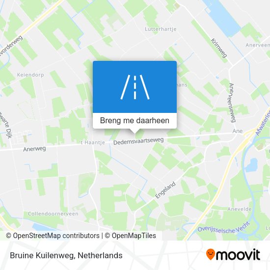 Bruine Kuilenweg kaart