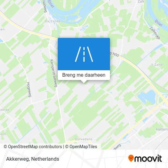 Akkerweg kaart