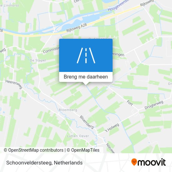 Schoonveldersteeg kaart