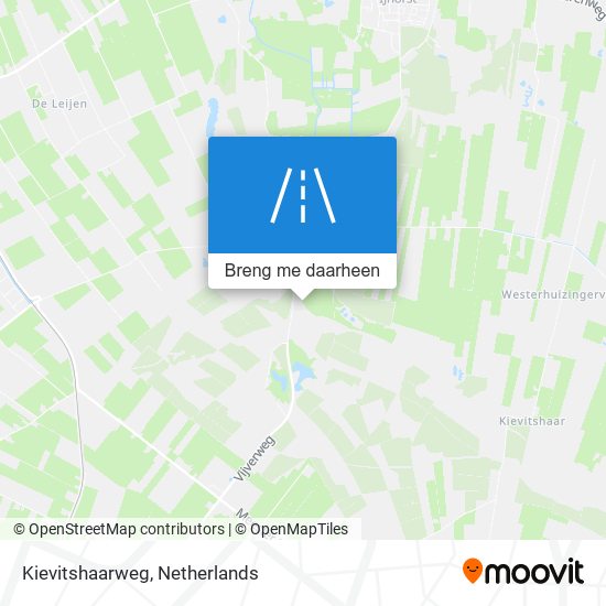 Kievitshaarweg kaart