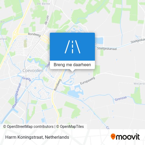 Harm Koningstraat kaart