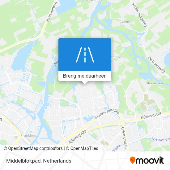 Middelblokpad kaart