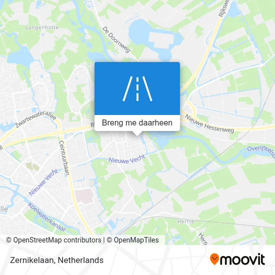 Zernikelaan kaart
