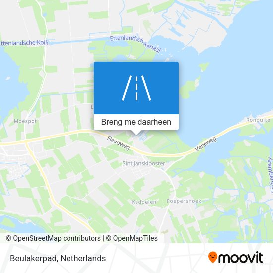 Beulakerpad kaart