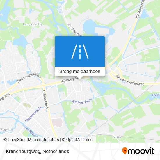 Kranenburgweg kaart