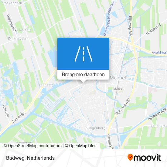 Badweg kaart