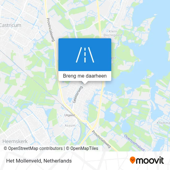 Het Mollenveld kaart