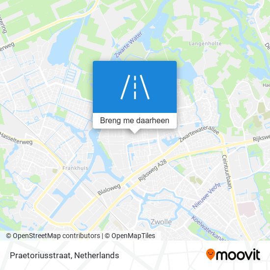 Praetoriusstraat kaart