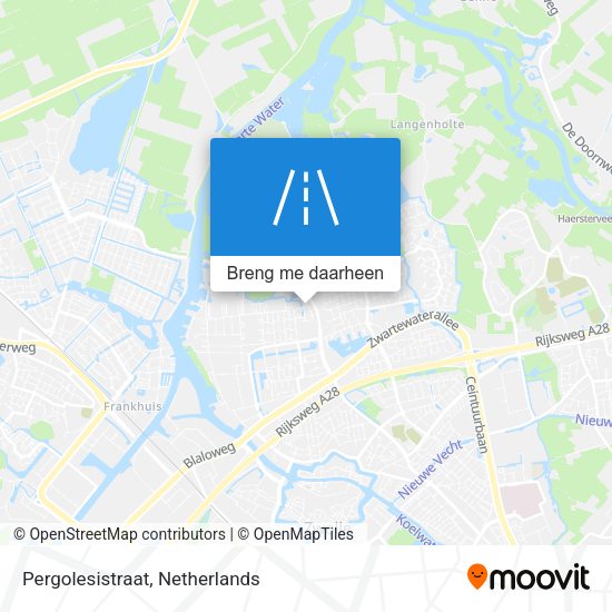 Pergolesistraat kaart