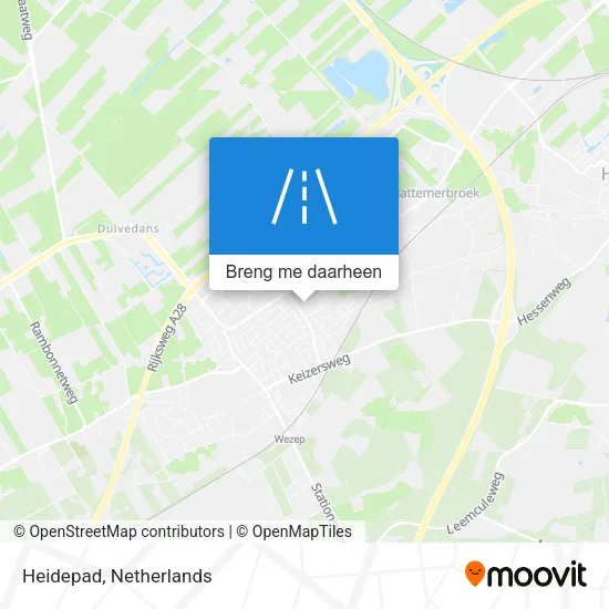 Heidepad kaart