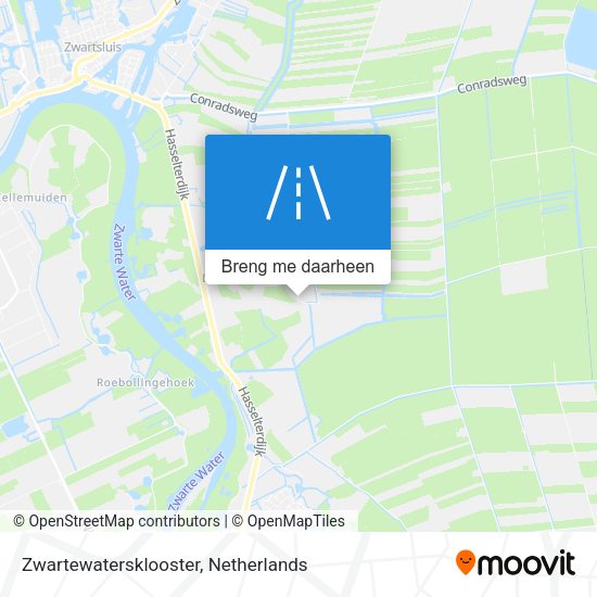 Zwartewatersklooster kaart