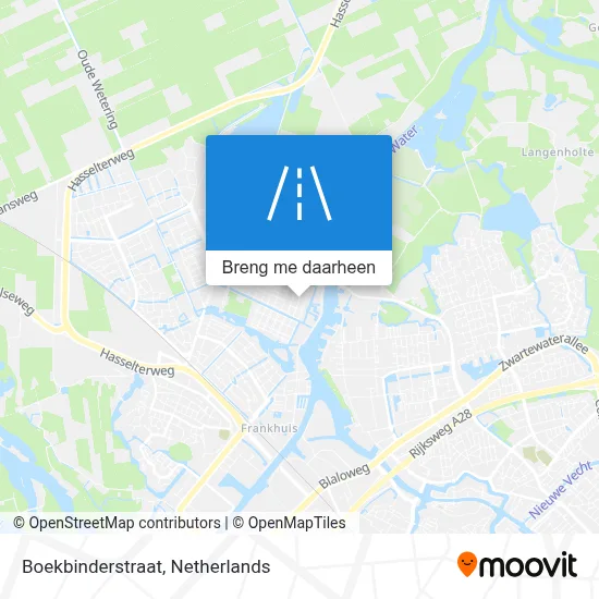 Boekbinderstraat kaart