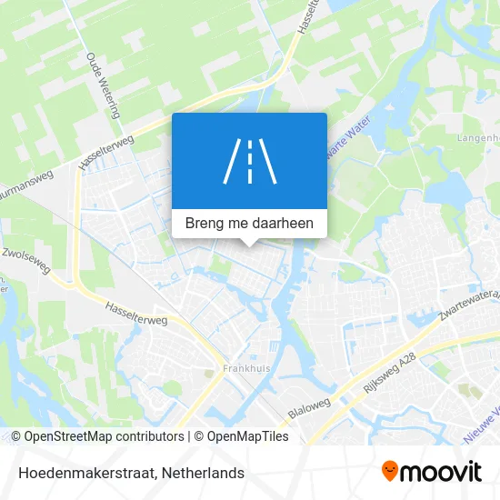 Hoedenmakerstraat kaart