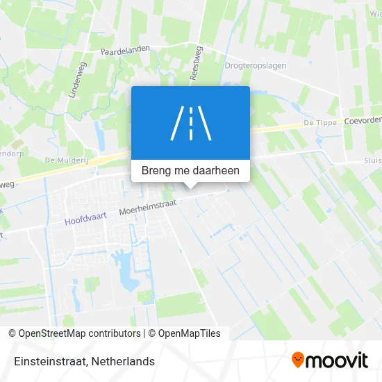 Einsteinstraat kaart