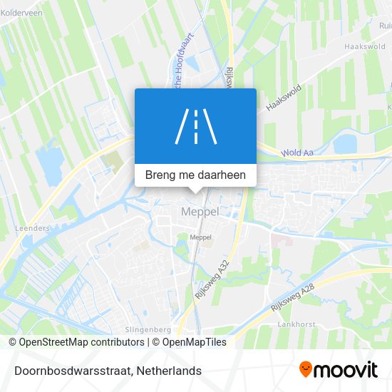 Doornbosdwarsstraat kaart
