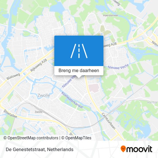 De Genestetstraat kaart