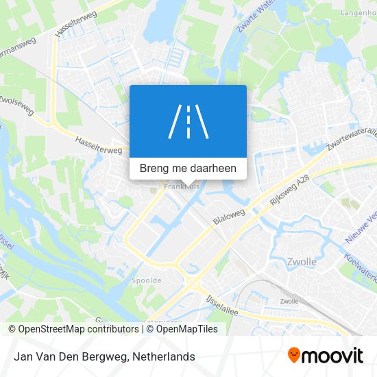 Jan Van Den Bergweg kaart