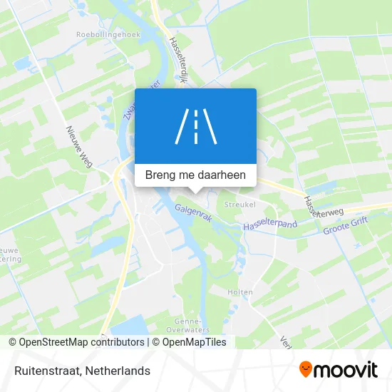 Ruitenstraat kaart