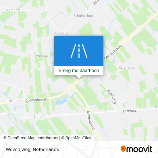 Weverijweg kaart