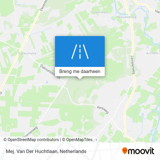 Mej. Van Der Huchtlaan kaart