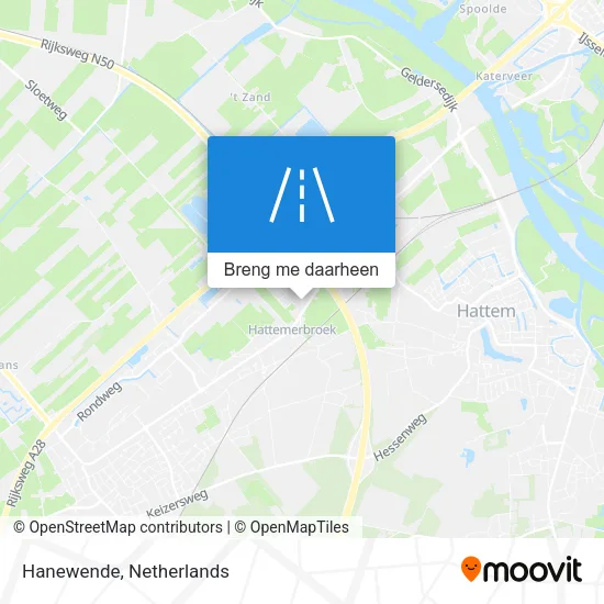 Hanewende kaart