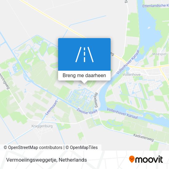 Vermoeiingsweggetje kaart