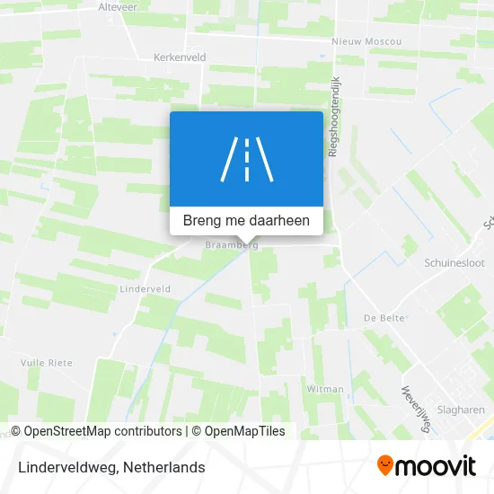 Linderveldweg kaart