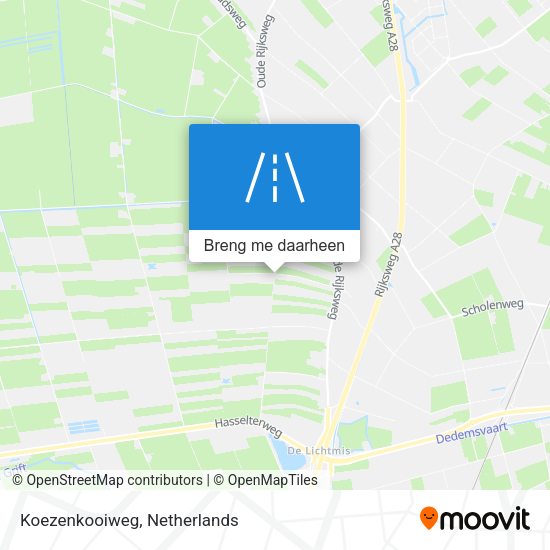 Koezenkooiweg kaart