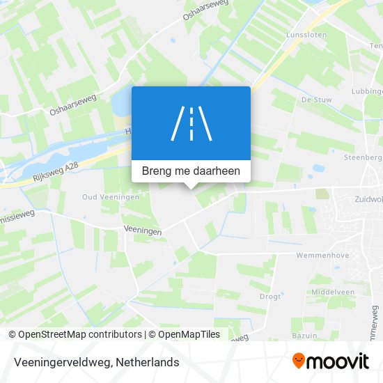 Veeningerveldweg kaart