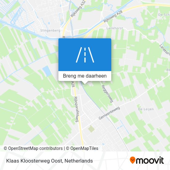 Klaas Kloosterweg Oost kaart