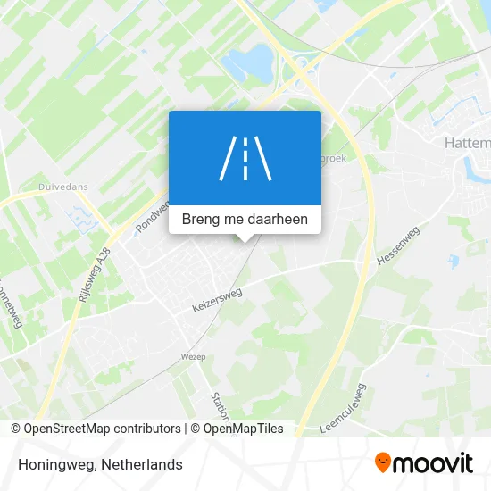Honingweg kaart