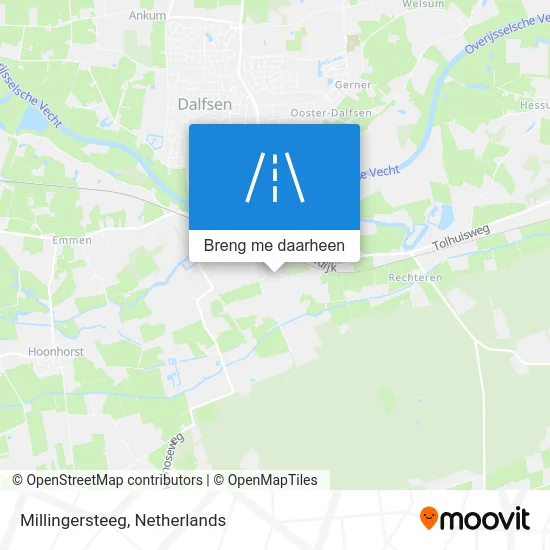 Millingersteeg kaart