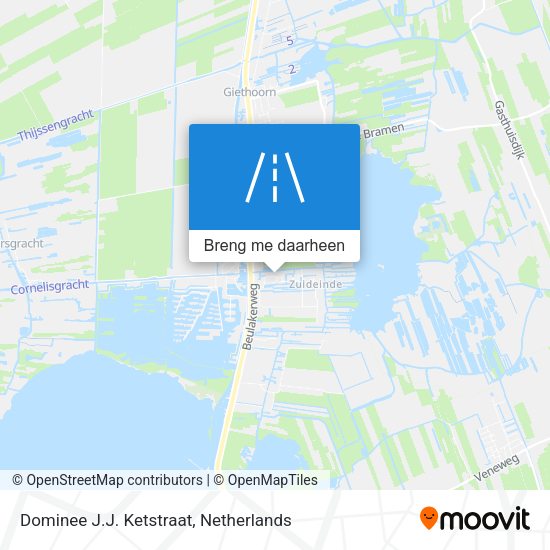 Dominee J.J. Ketstraat kaart