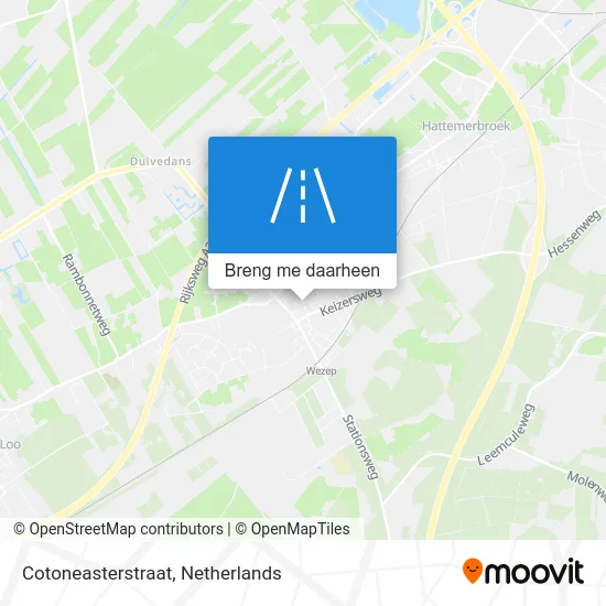 Cotoneasterstraat kaart