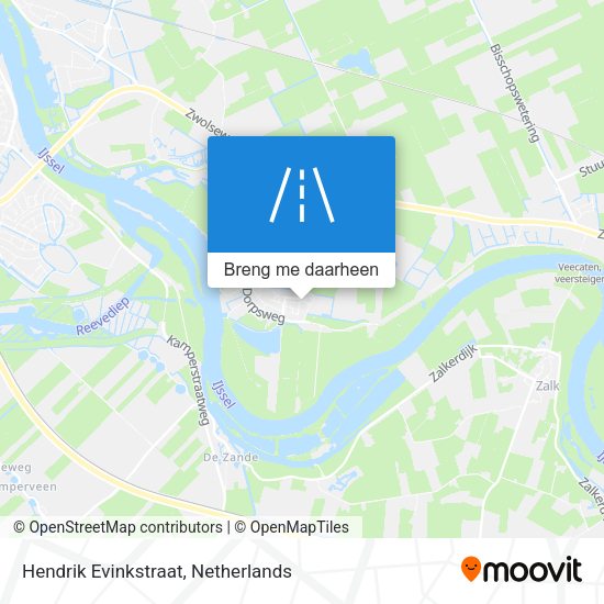 Hendrik Evinkstraat kaart