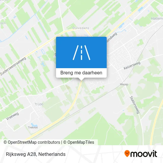 Rijksweg A28 kaart
