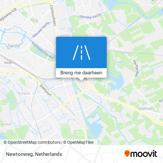 Newtonweg kaart