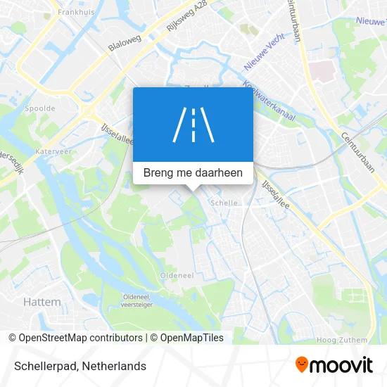 Schellerpad kaart