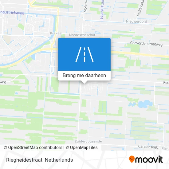 Riegheidestraat kaart