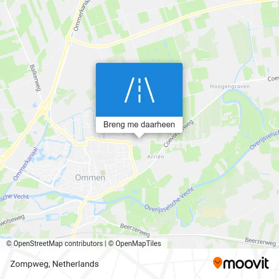 Zompweg kaart