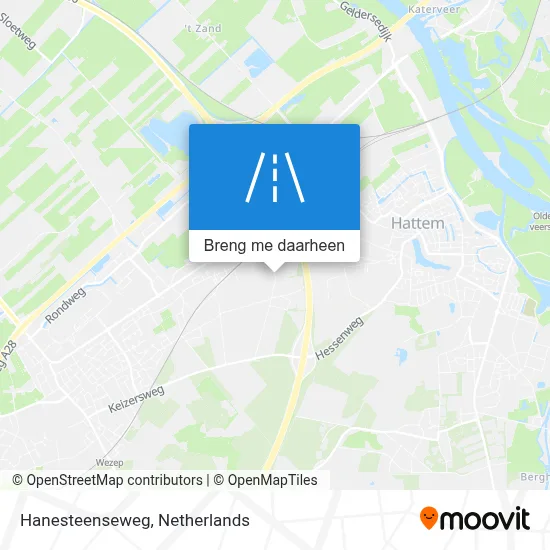 Hanesteenseweg kaart