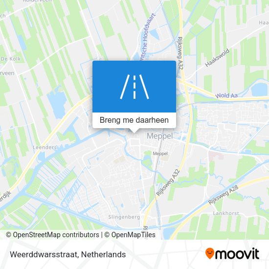 Weerddwarsstraat kaart